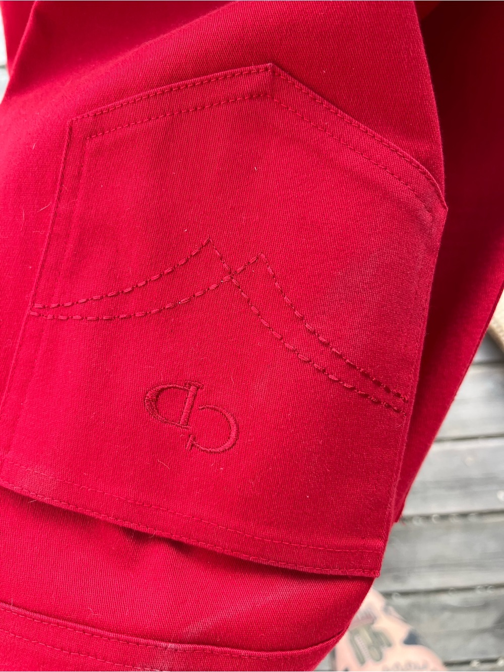 Red Western Shirt Jacket with Black Dragon Embroidery - Picture 4 of 4